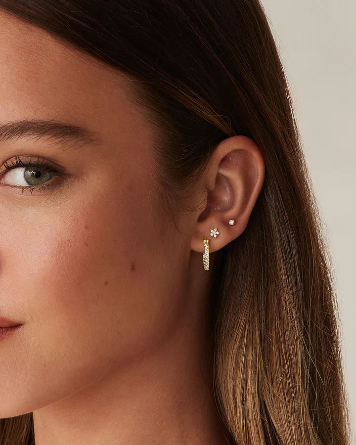 Cubic Zirconia Stud Screwbacks Earrings