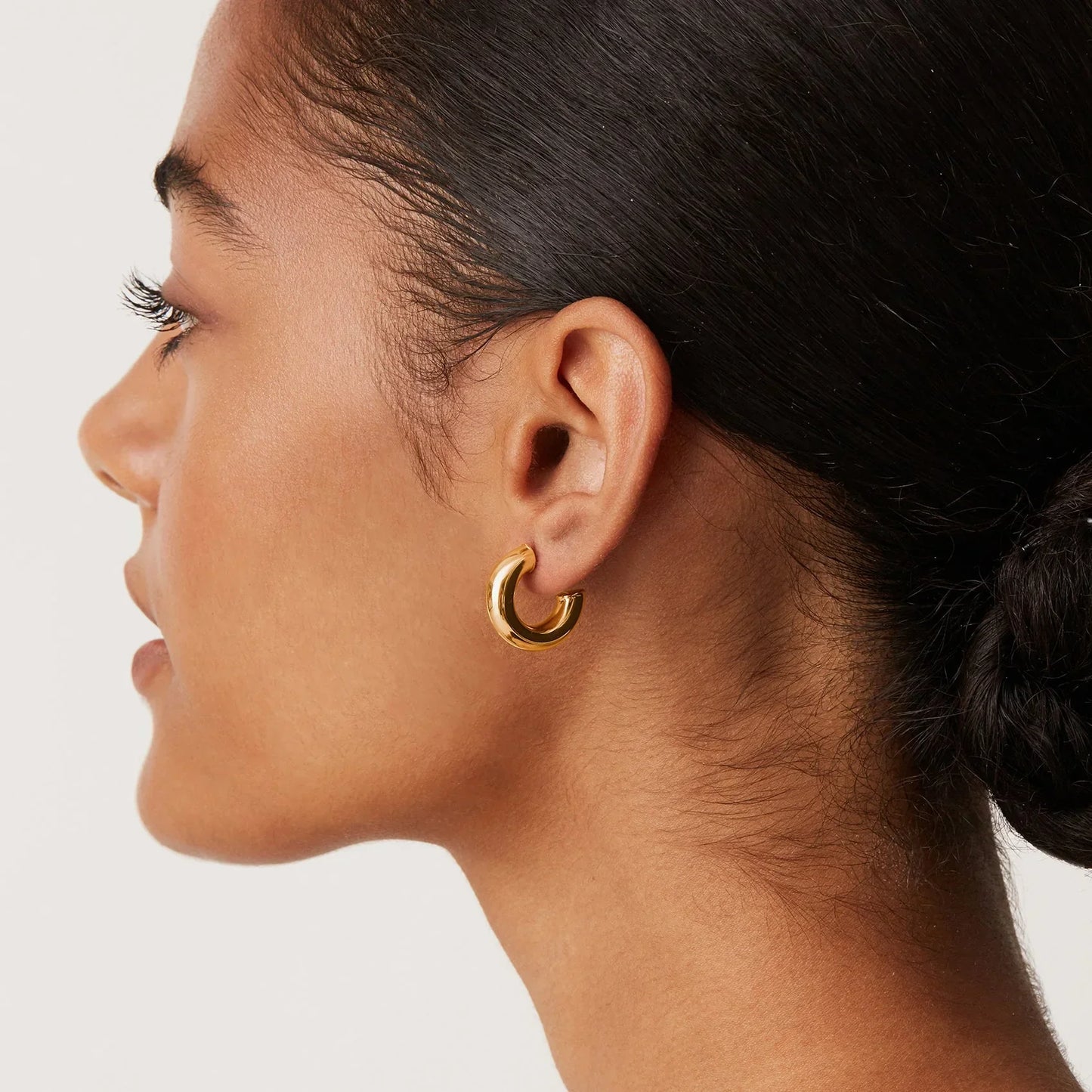 Round Chunky Hoops Earrings