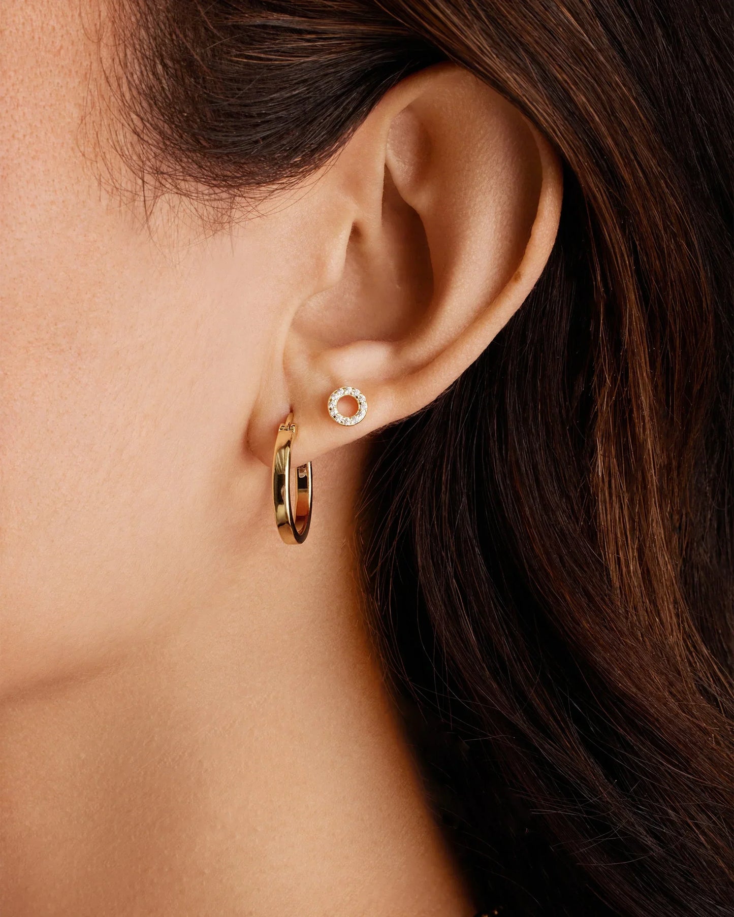 Square Tube Hoops Earrings